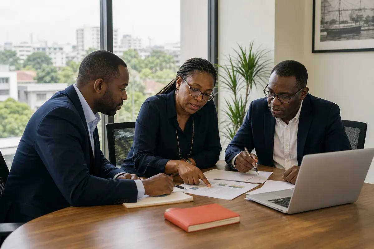 Une réunion de conseil à Douala