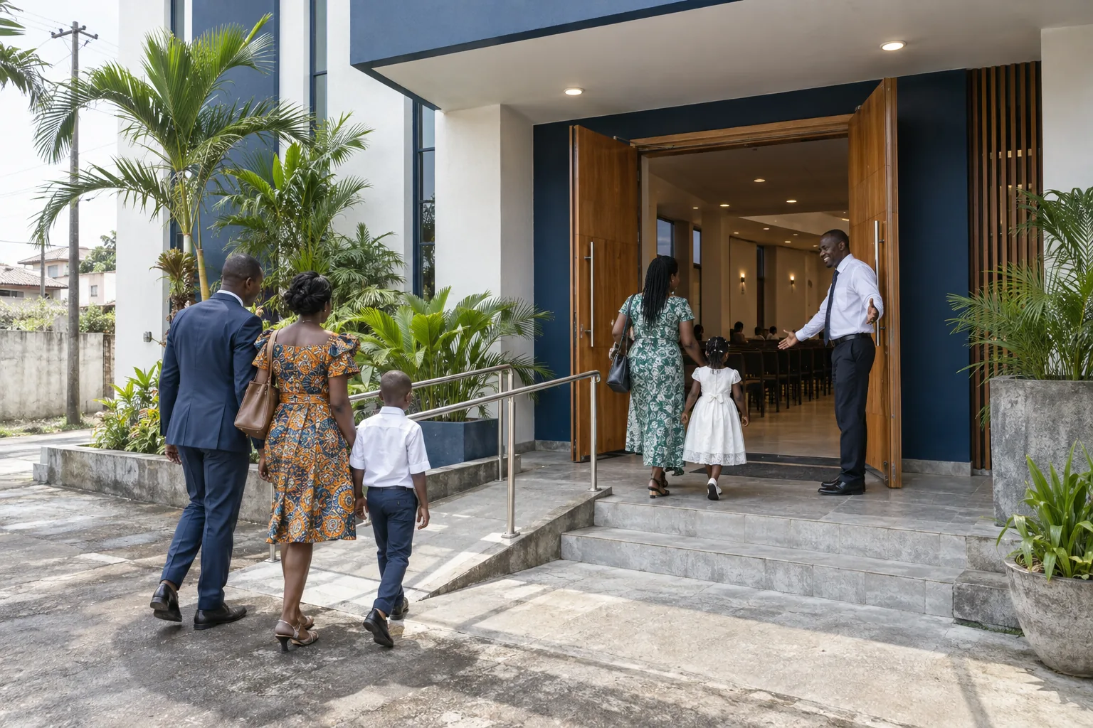 Une entrée d’église accessible à Cameroon