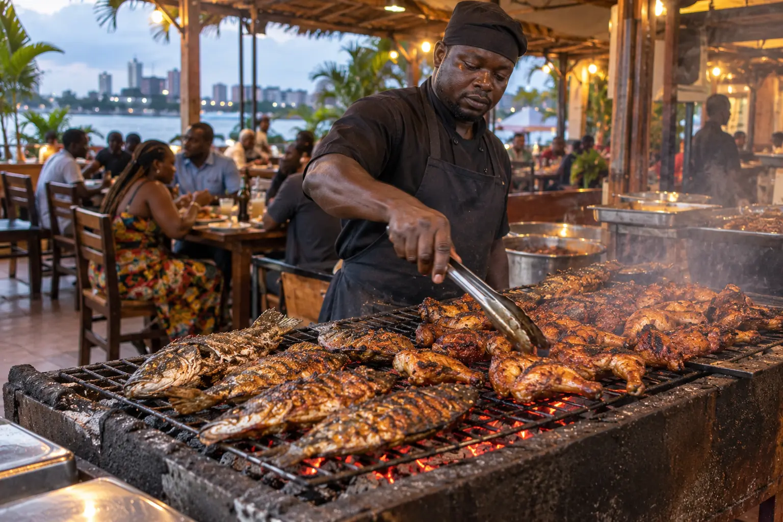 Soirée poisson braisé