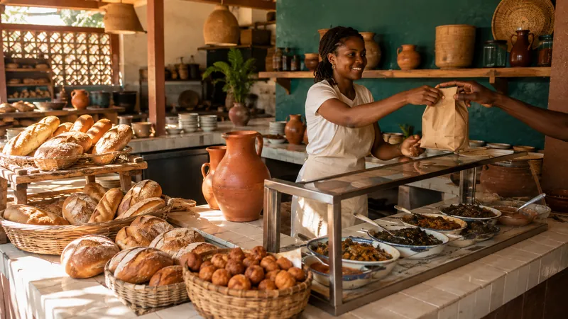 The counter, ready for service