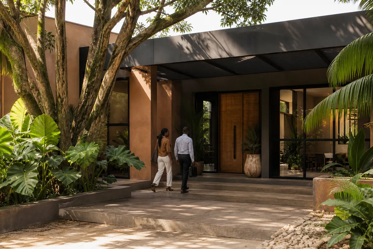 The office entrance in Douala