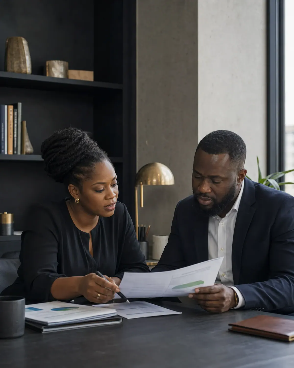 Les conseillers de MindNet avec un client