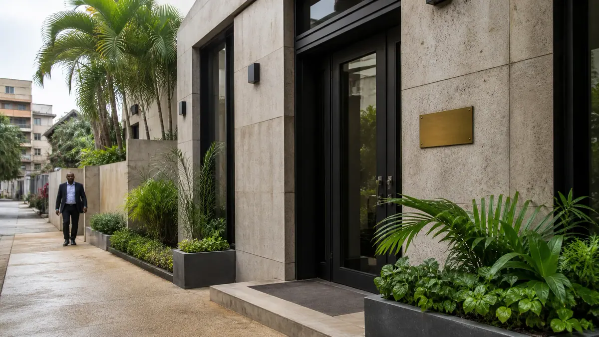 L’entrée du bureau à Douala