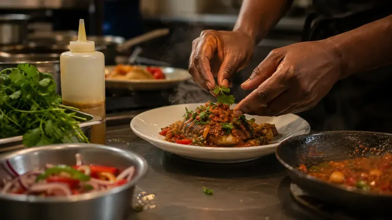 La cuisine en plein service