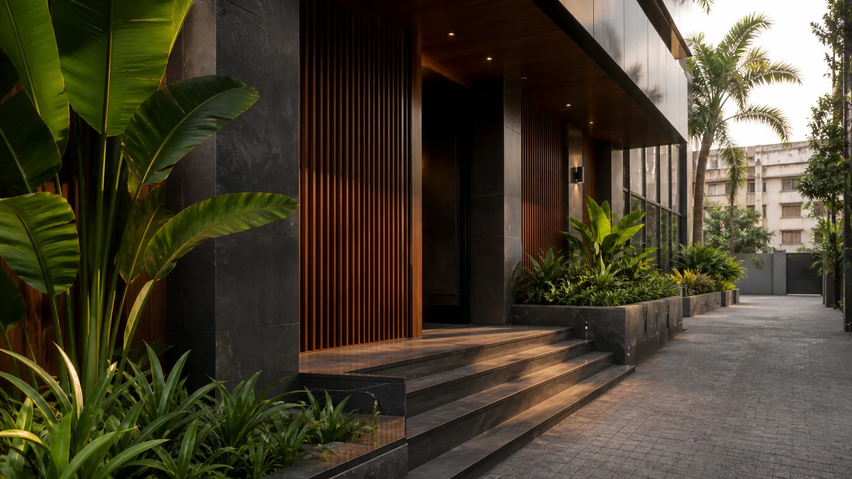 L’entrée du bureau à Douala
