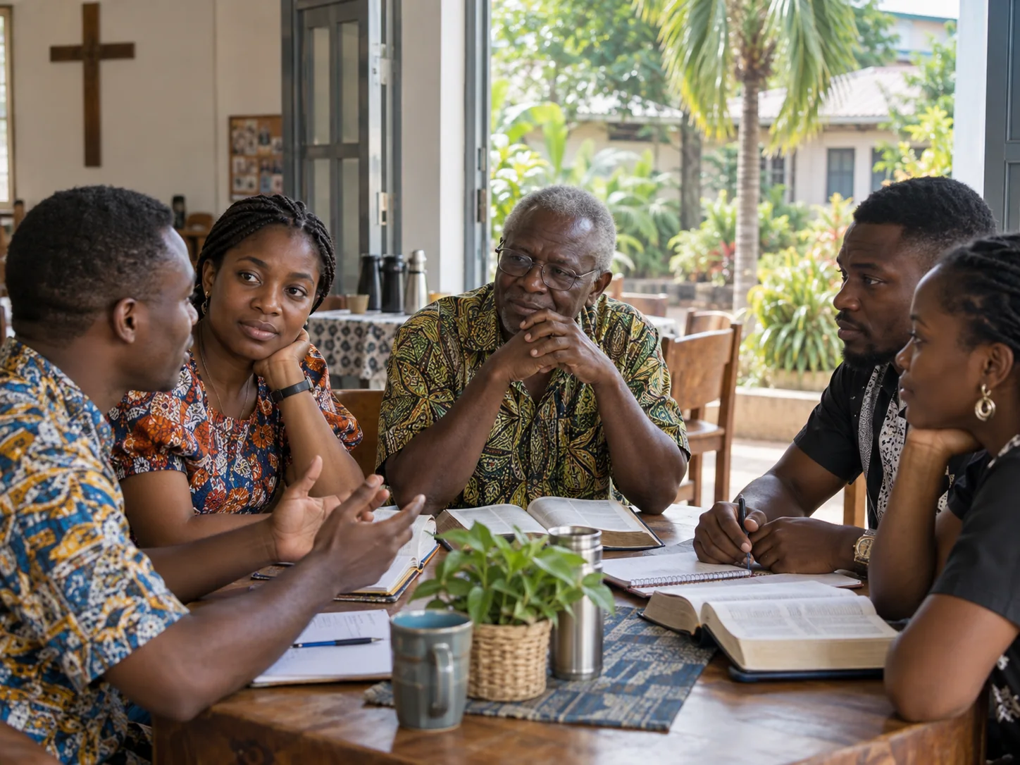 A church small group in Cameroon