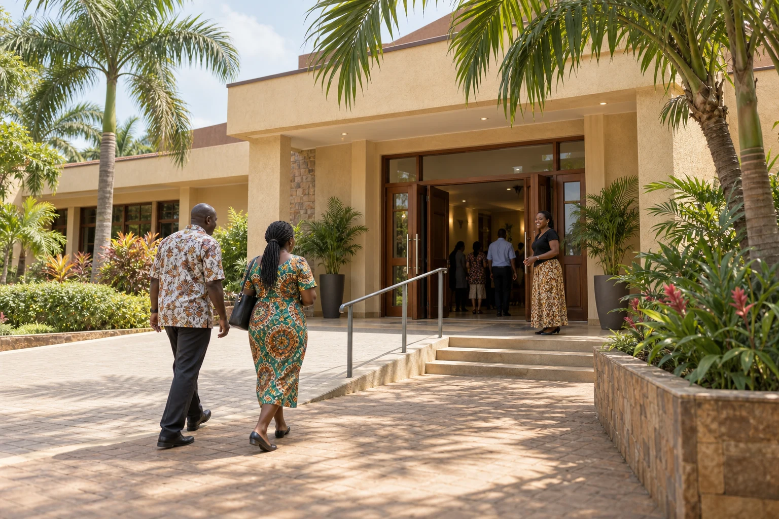 Une entrée d’église accessible à Douala