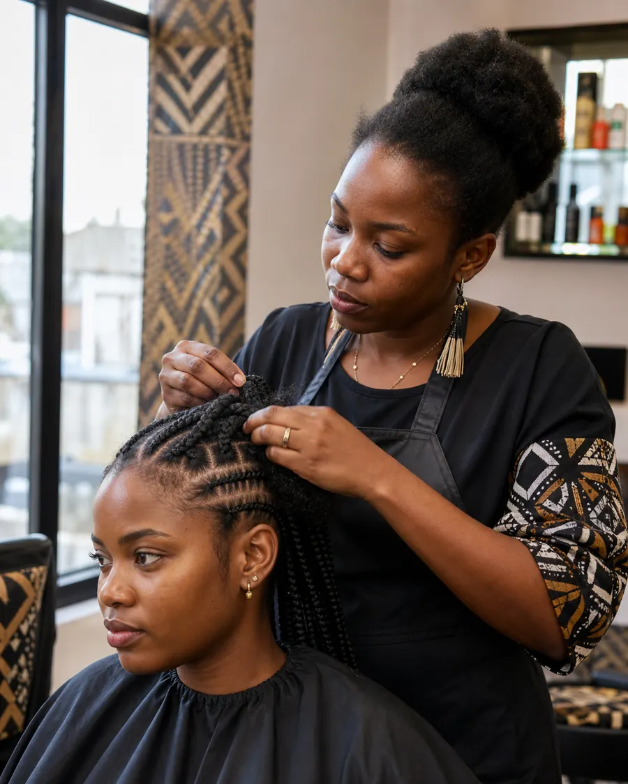 Une prestation en cours dans le salon