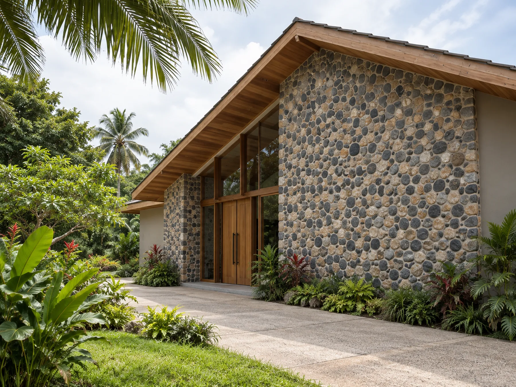 An accessible church entrance in Douala