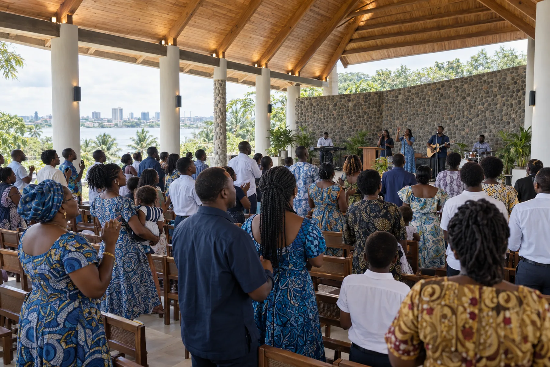 Sunday worship in Douala