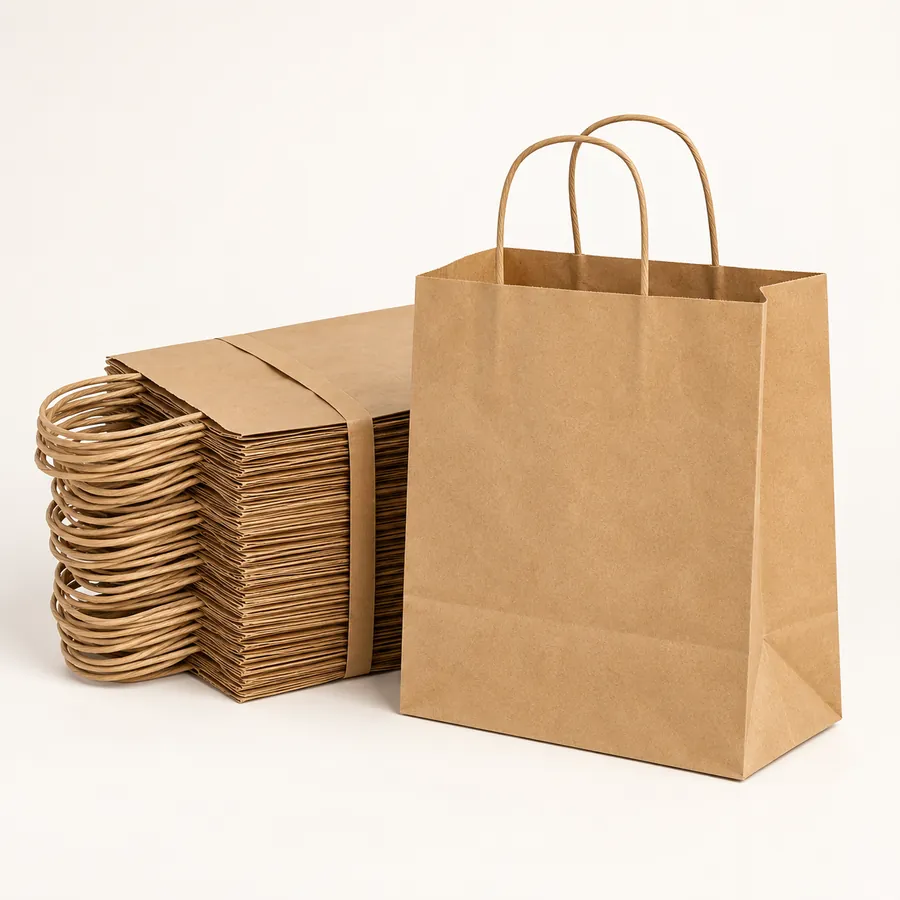 Sacs kraft à poignées (lot de 50)