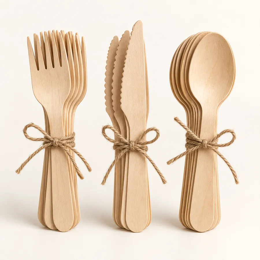 Couverts en bois (lot de 100)