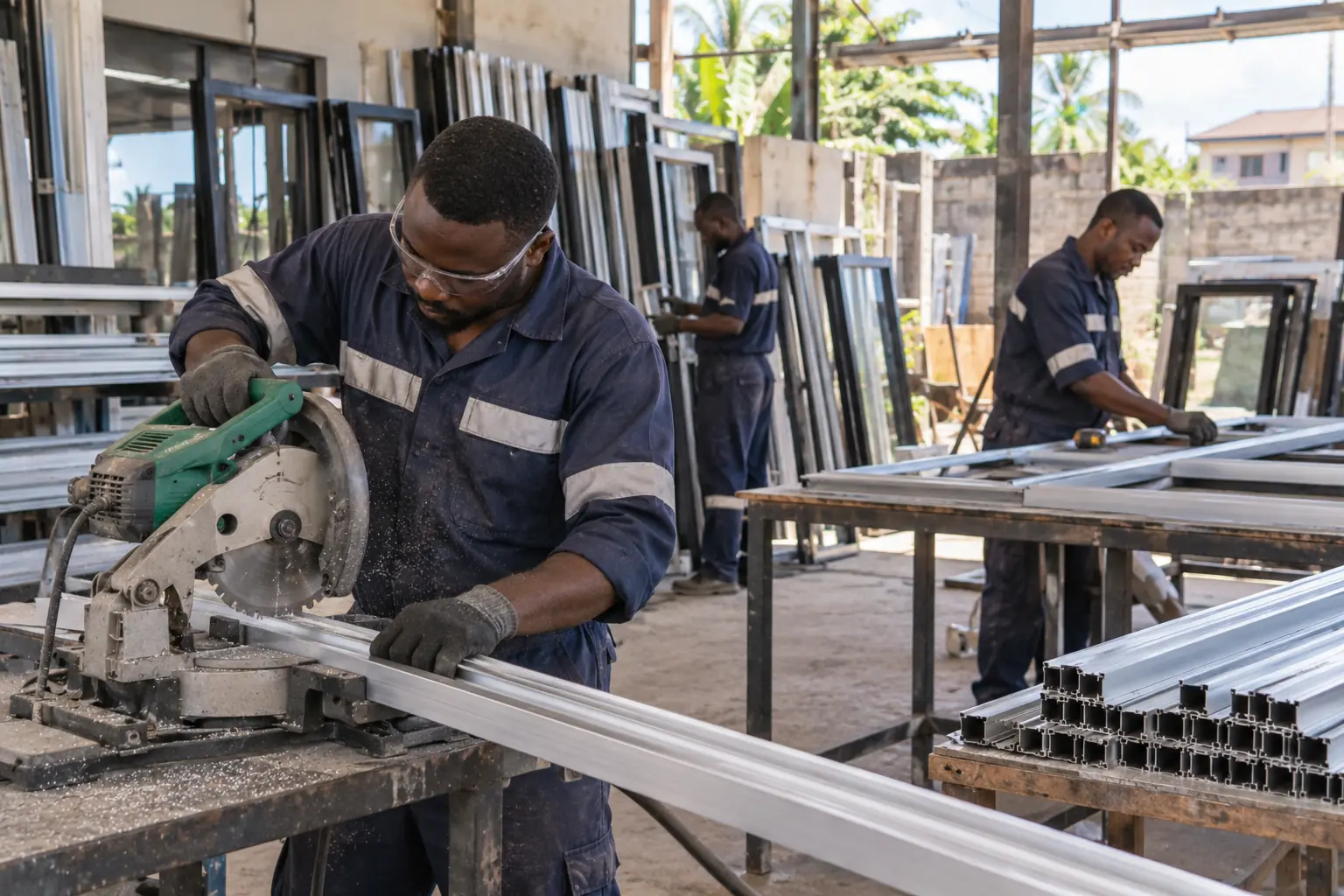 Des apprentis soudeurs