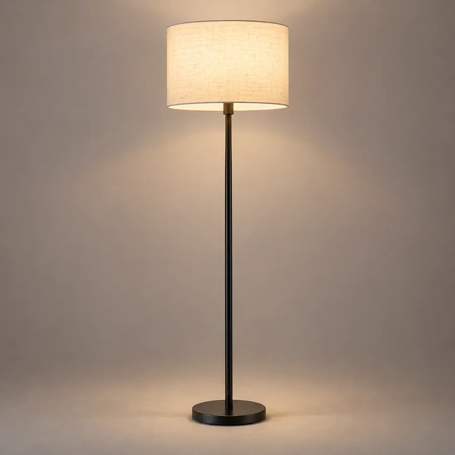 Lampe sur pied (abat-jour en tissu)