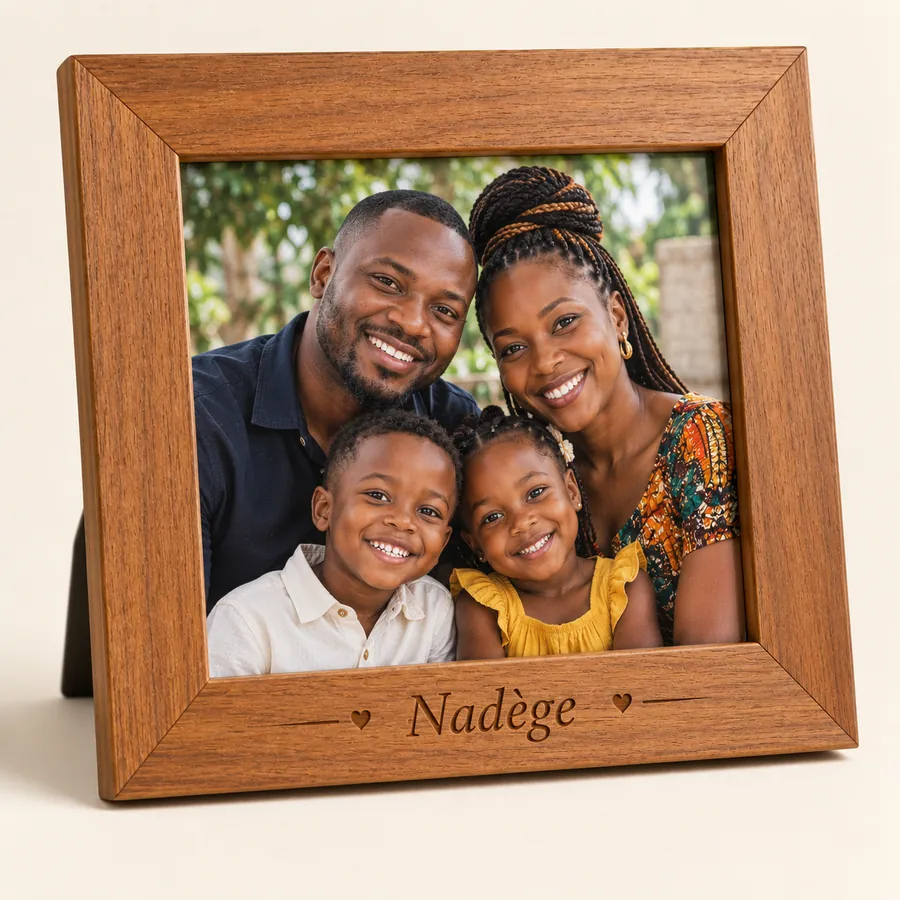 Engraved photo frame