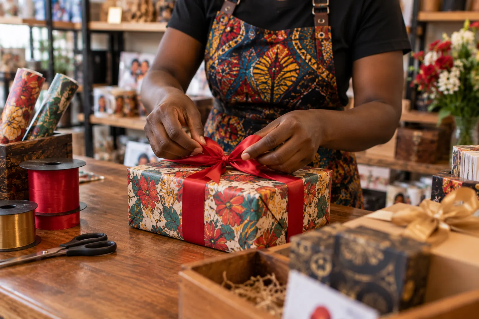 Wrapping a gift