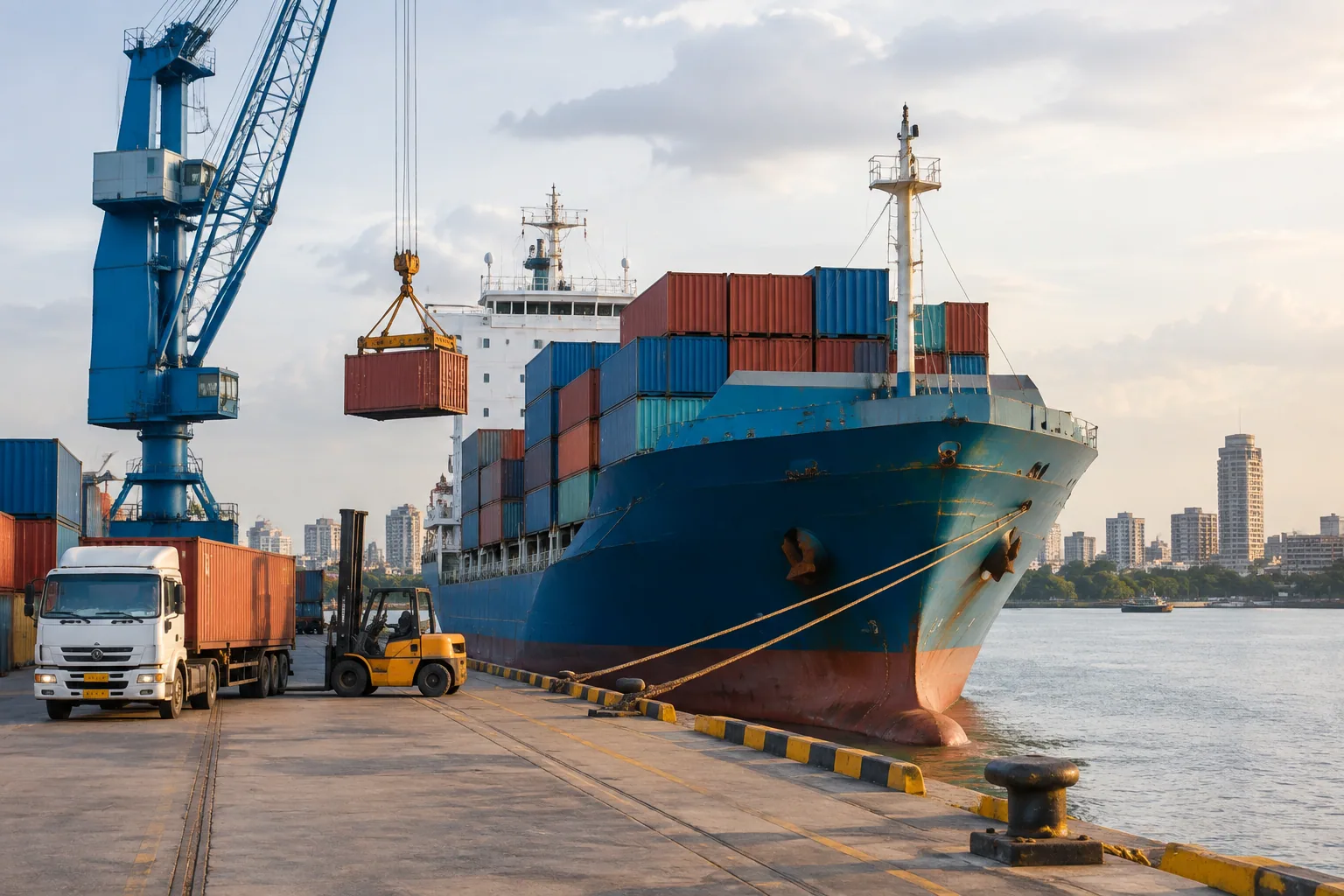 Fret maritime en grande quantité