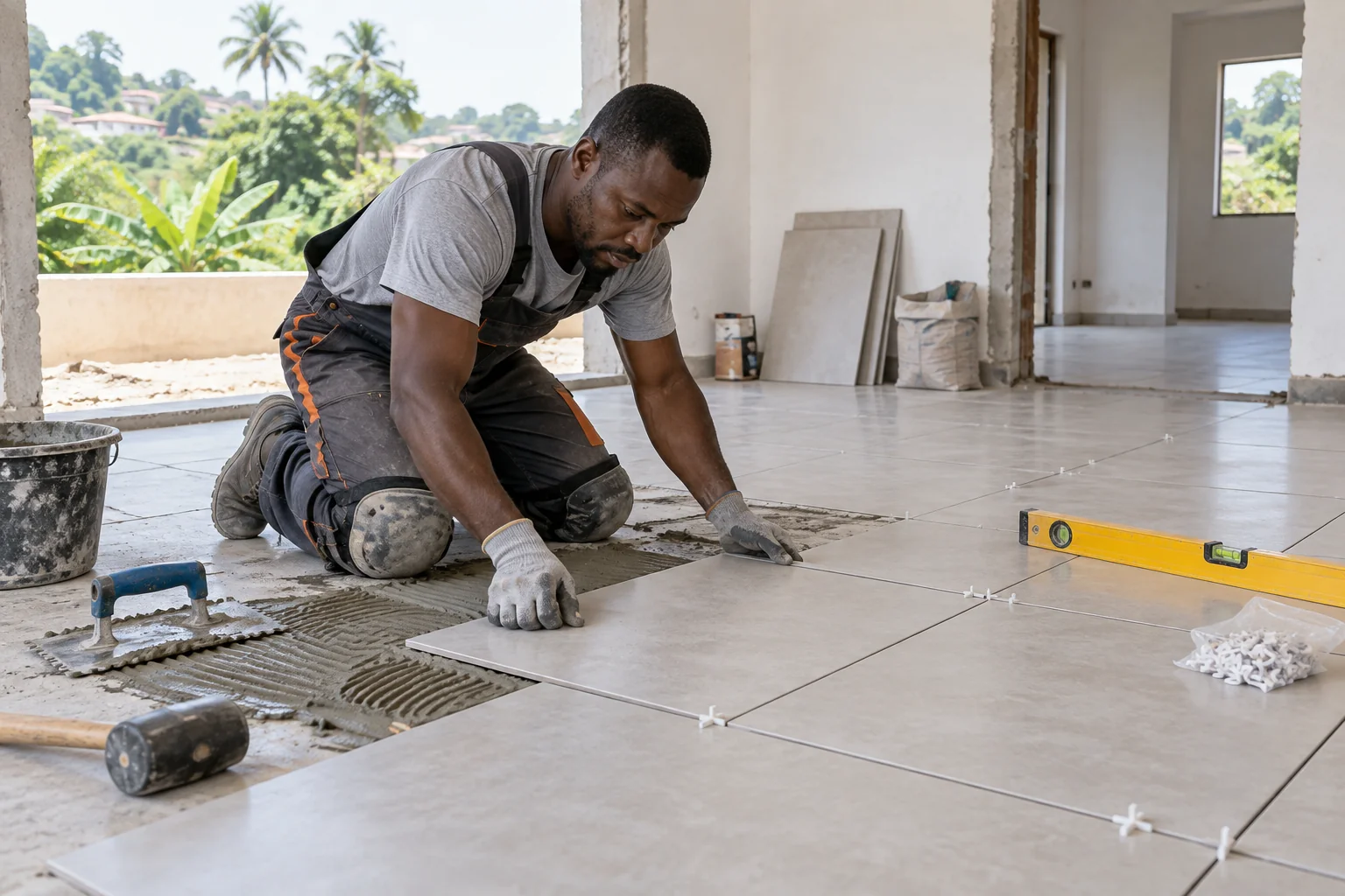 Carrelage, le m²