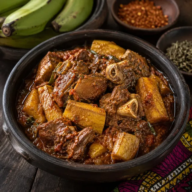 Kondrè (plantain & goat)