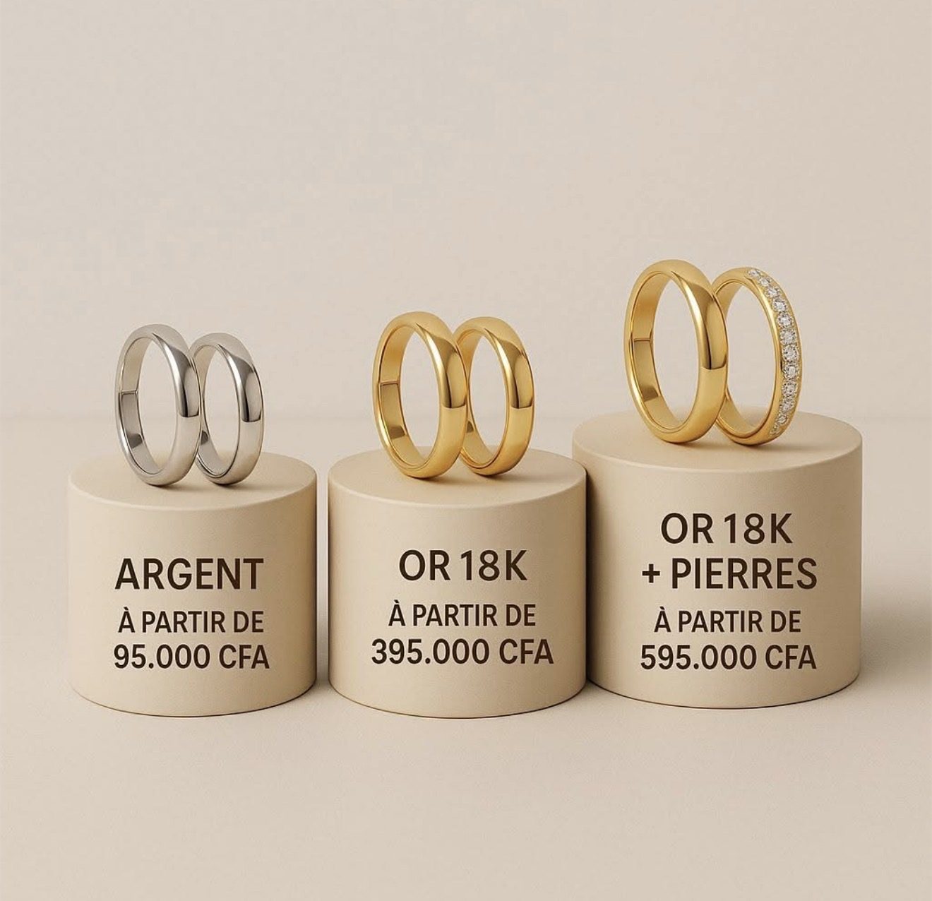 Alliance de mariage en or 14k